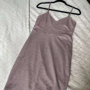 Pink Checkered Papaya Body-Con Dress (M)